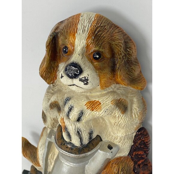 Vintage Three Hands Corp Cast Iron Beagle Dog Doorstop 9.5in Hand Painted - Picture 3 of 8